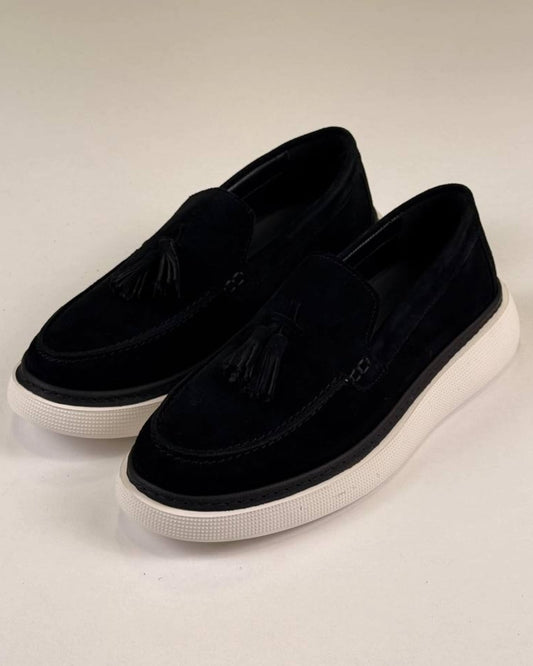 Black loafers