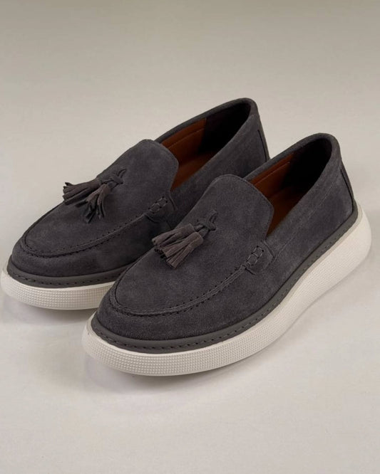 Blue Chamois Loafers