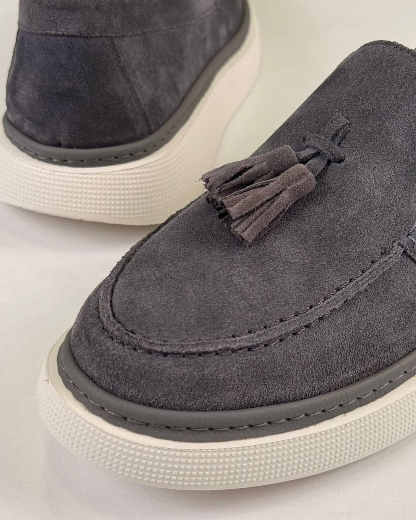Blue Chamois Loafers