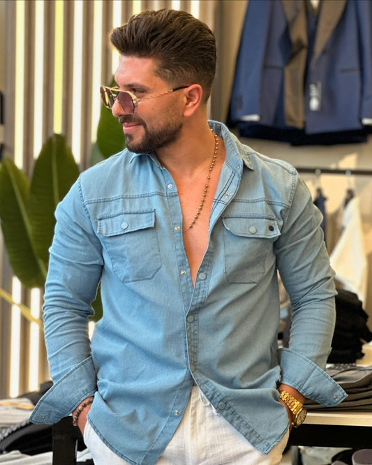 Light Blue Denim Shirt