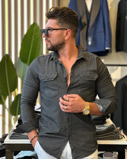 Black Denim Shirt