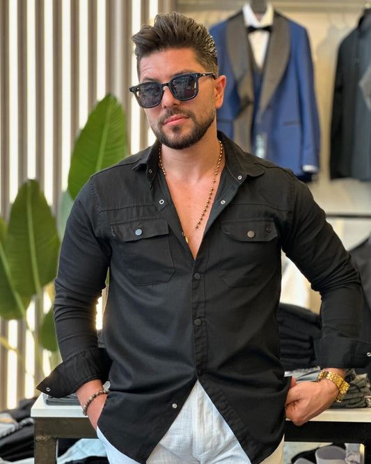 Black Denim Shirt