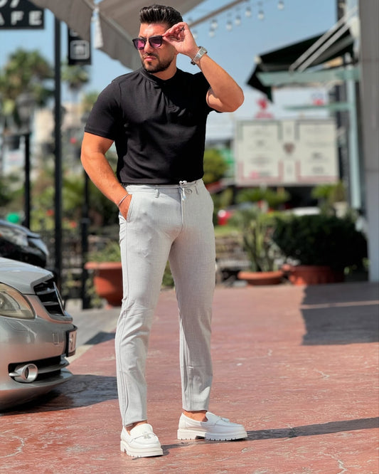 Black Half Zip T-Shirt