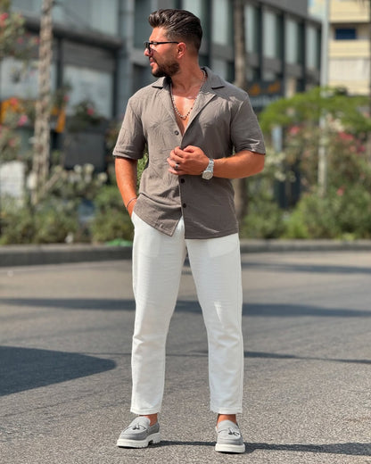 Grey Half Sleeve Shirt