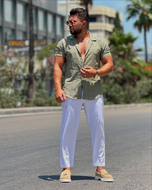 Light Green Half Sleeve Shirt