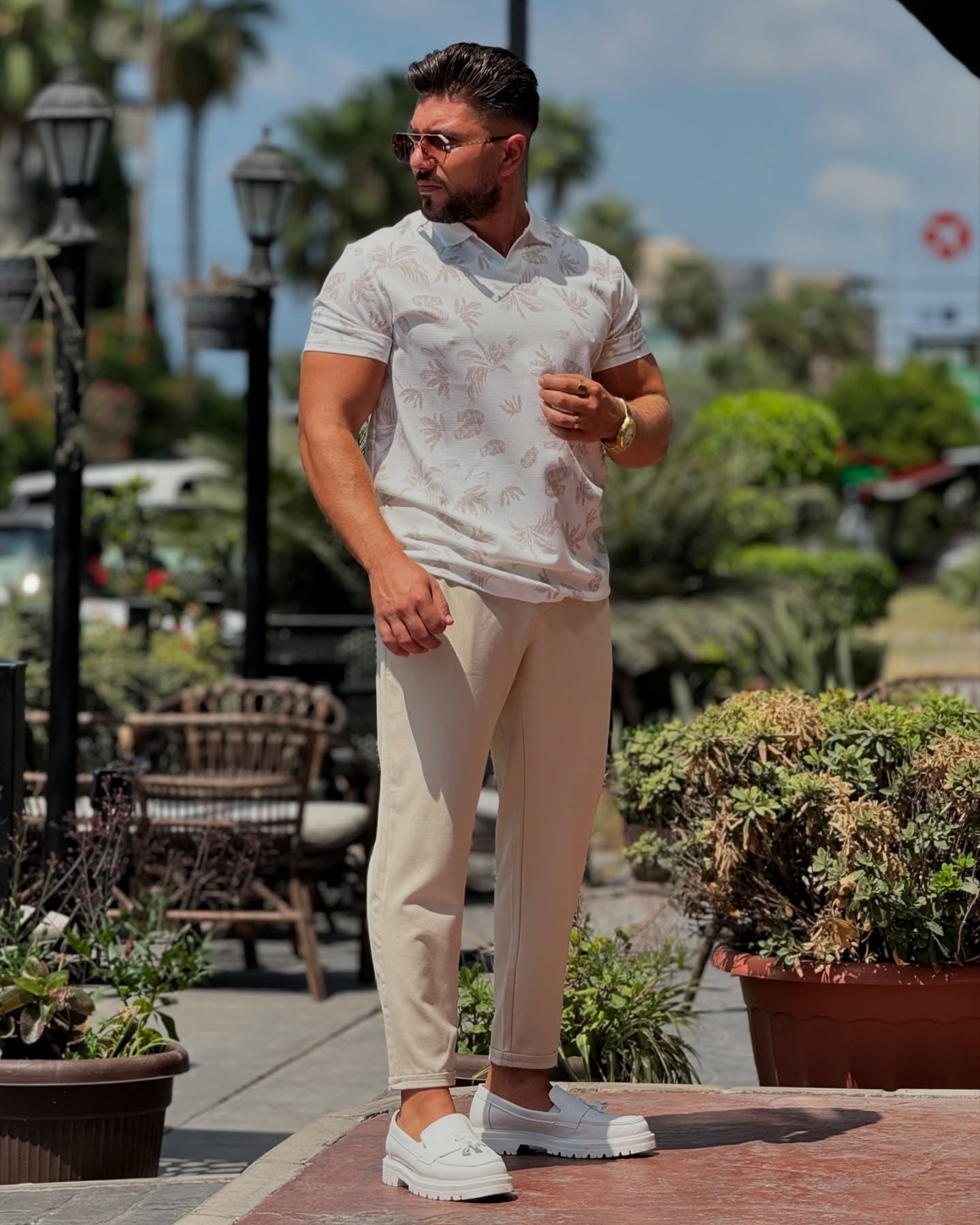 Grey Patterned T-Shirt