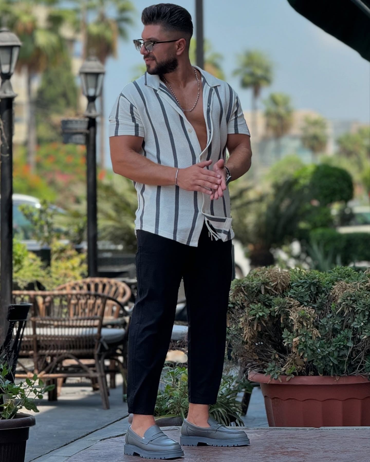 White & Grey Shirt