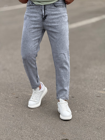 Gray Boyfriend Jeans