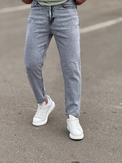 Gray Boyfriend Jeans