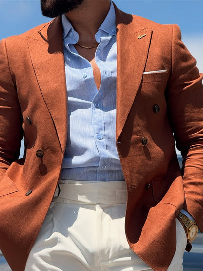 Brick Color Dobetti Blazer