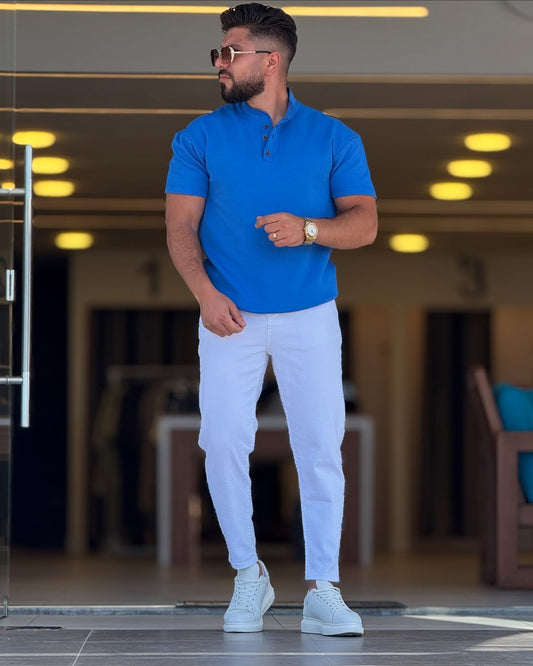 Blue Round Neck Tshirt