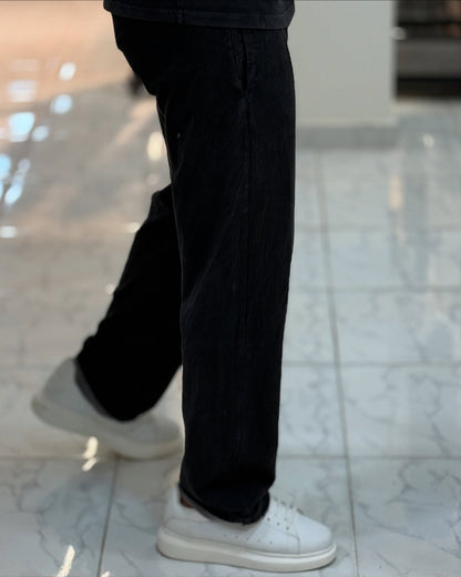 Black Round Neck Set
