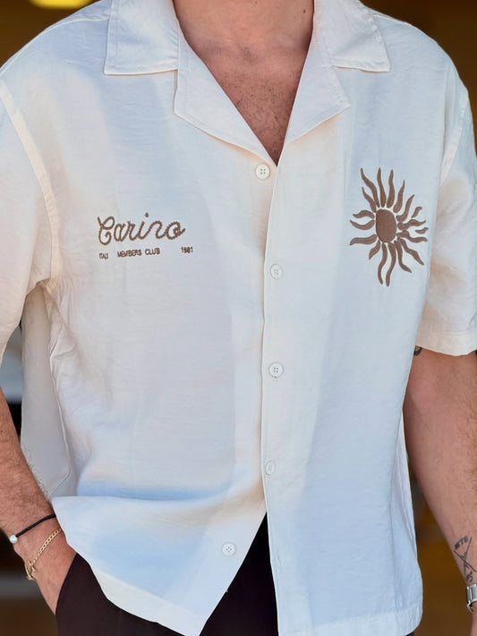 White Shirt With Pattern