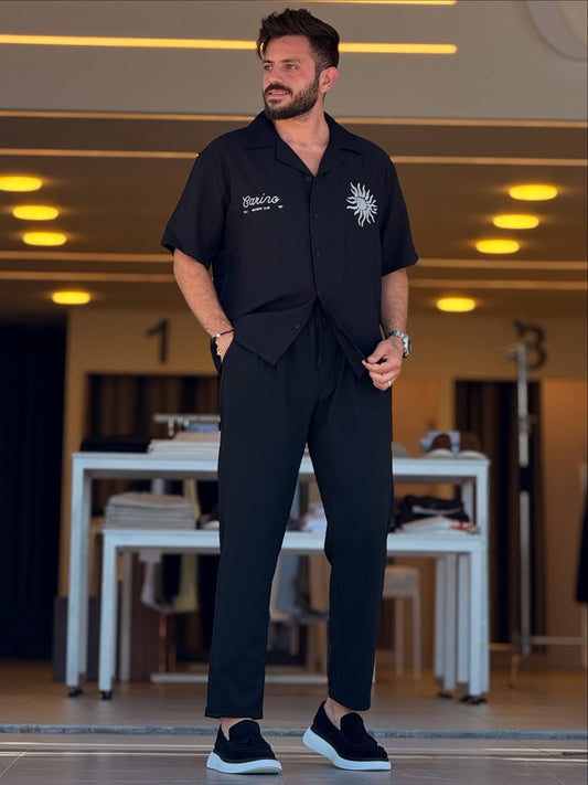Black Shirt With Pattern