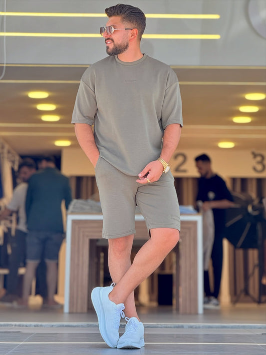 T-shirt & Short Grey Set
