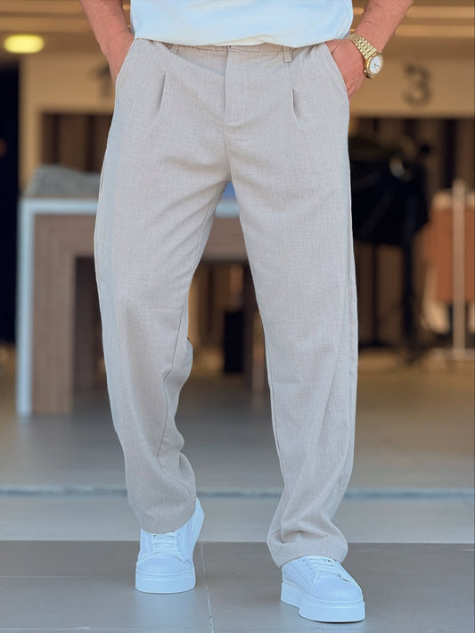 Light Beige Casual Pants