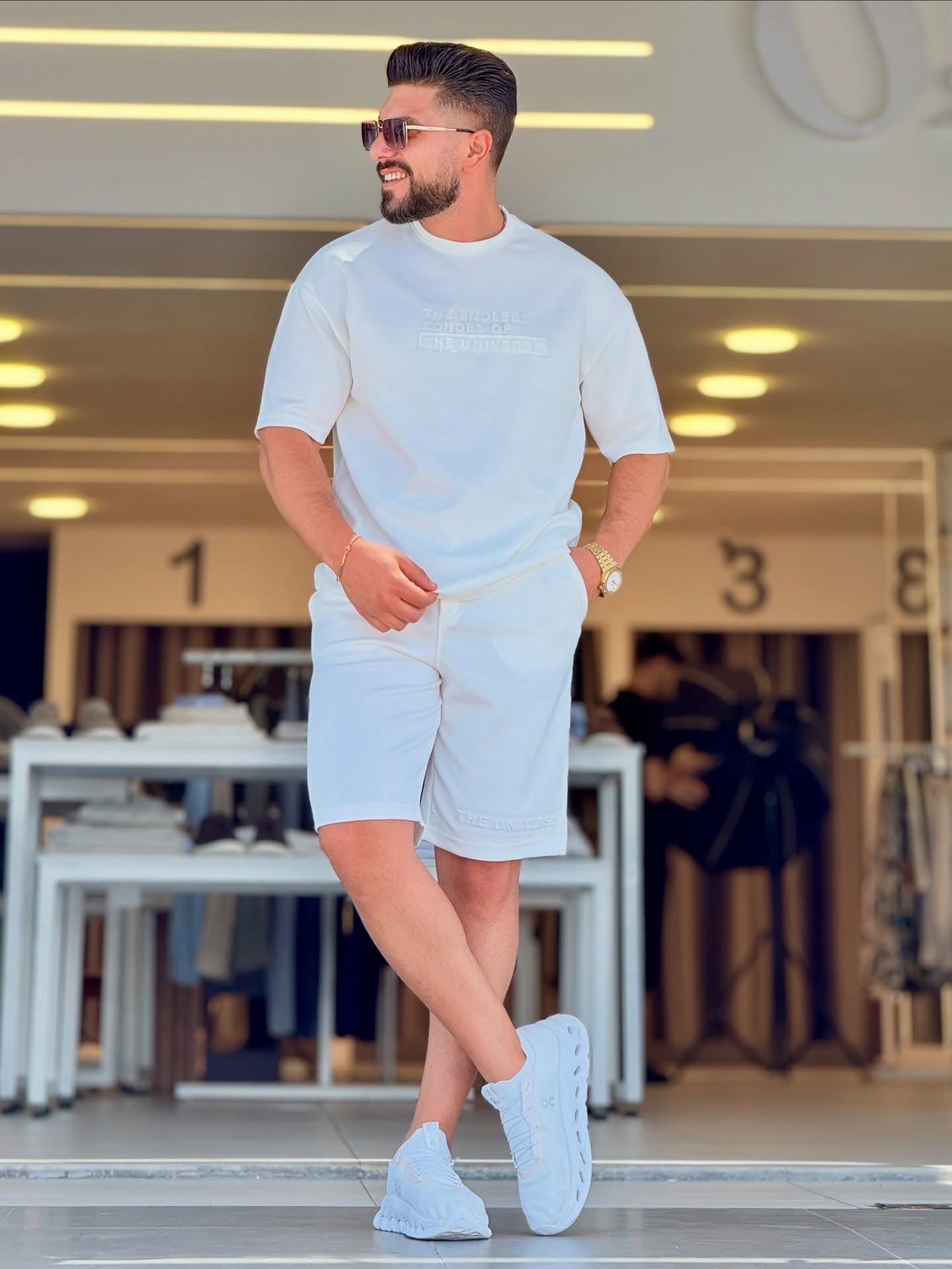 T-Shirt & Short Set In White