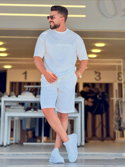 T-Shirt & Short Set In White