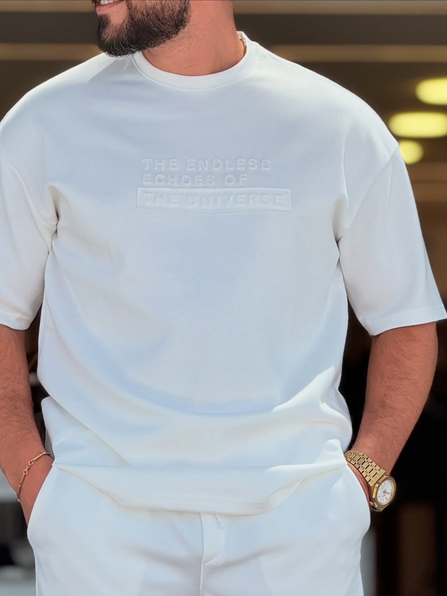 T-Shirt & Short Set In White