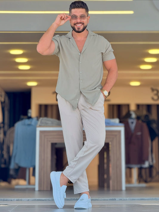 Light Green Half Sleeve Shirt