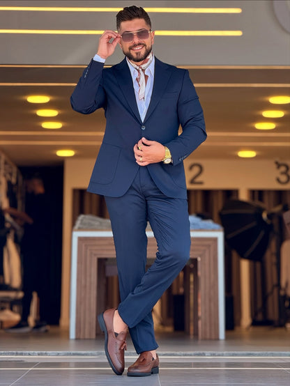 Navy Blue Casual Suit