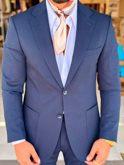 Navy Blue Casual Suit