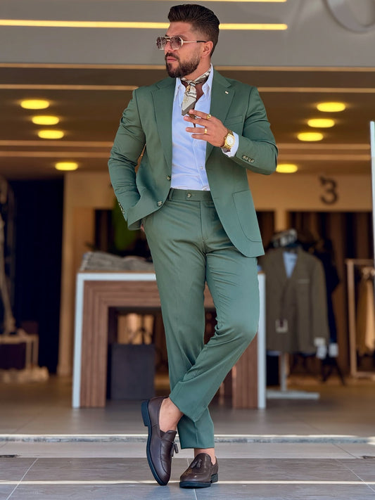 Green Casual Suit