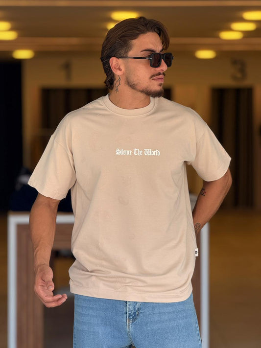 Beige Over Size T-Shirt