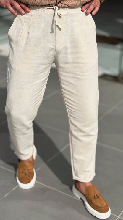 Light Beige Linen Pants