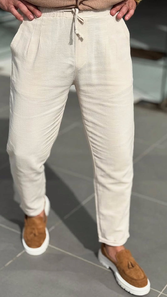 Light Beige Linen Pants