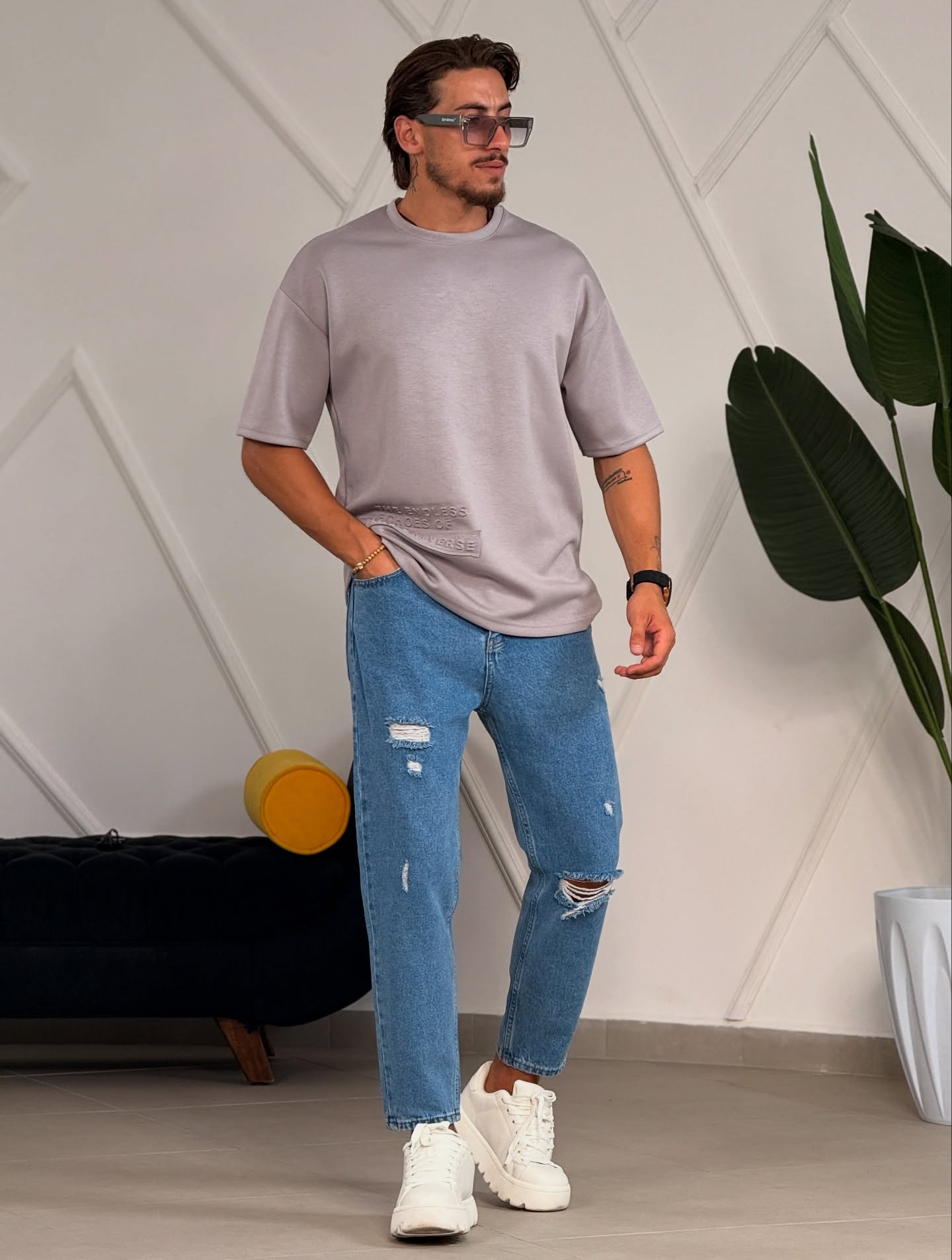 Gray Oversize T-Shirt