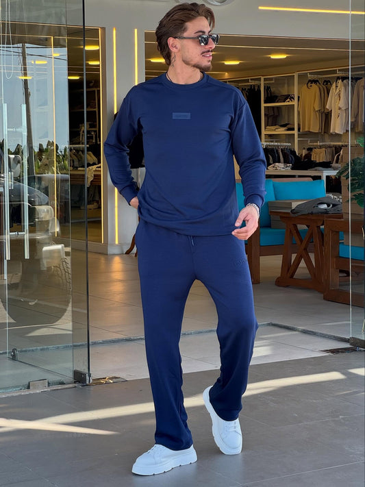Blue Rounded Neck Set