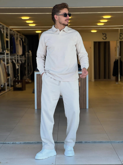 Beige Polo Set