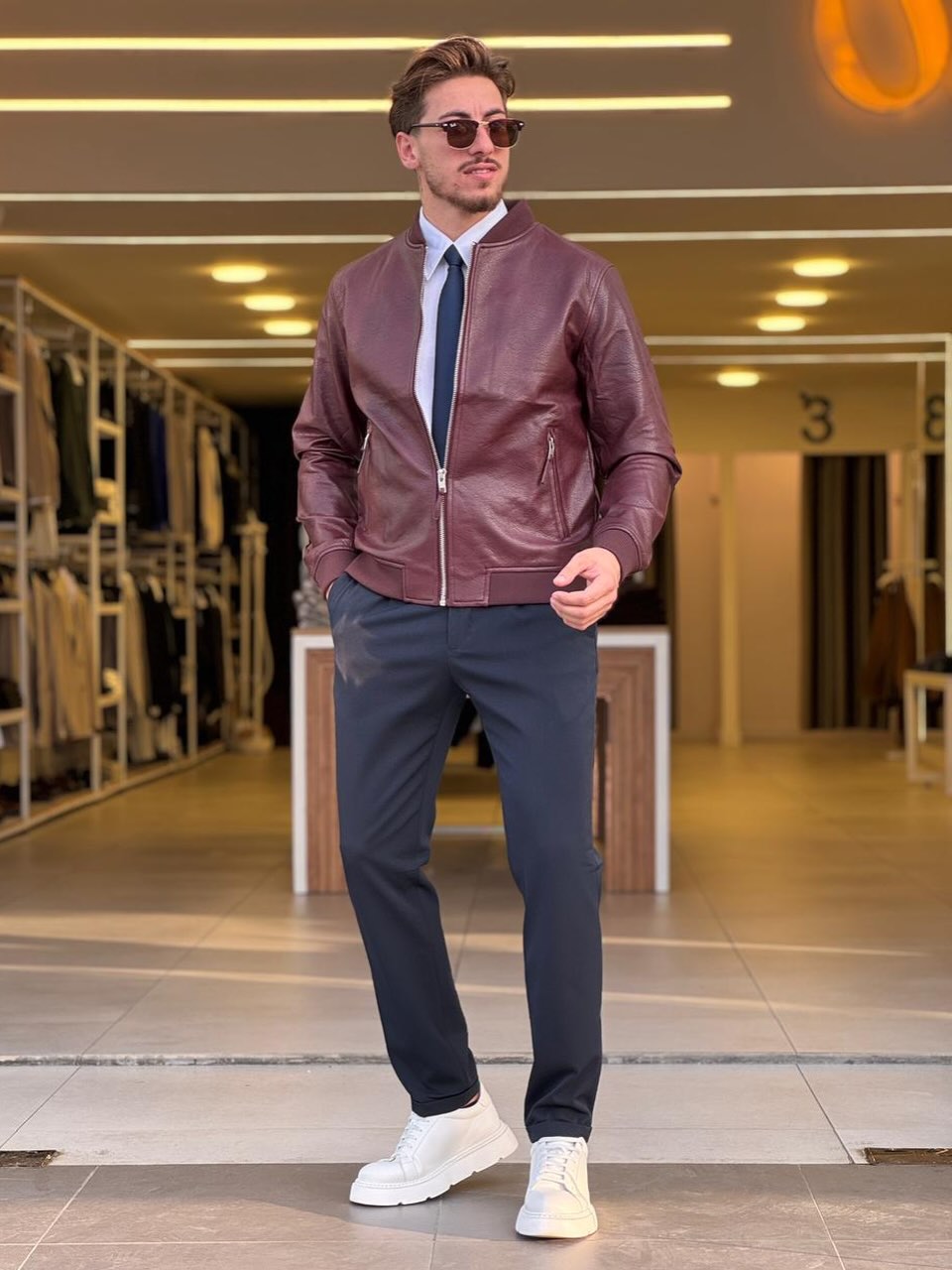 Burgundy Leather Jacket