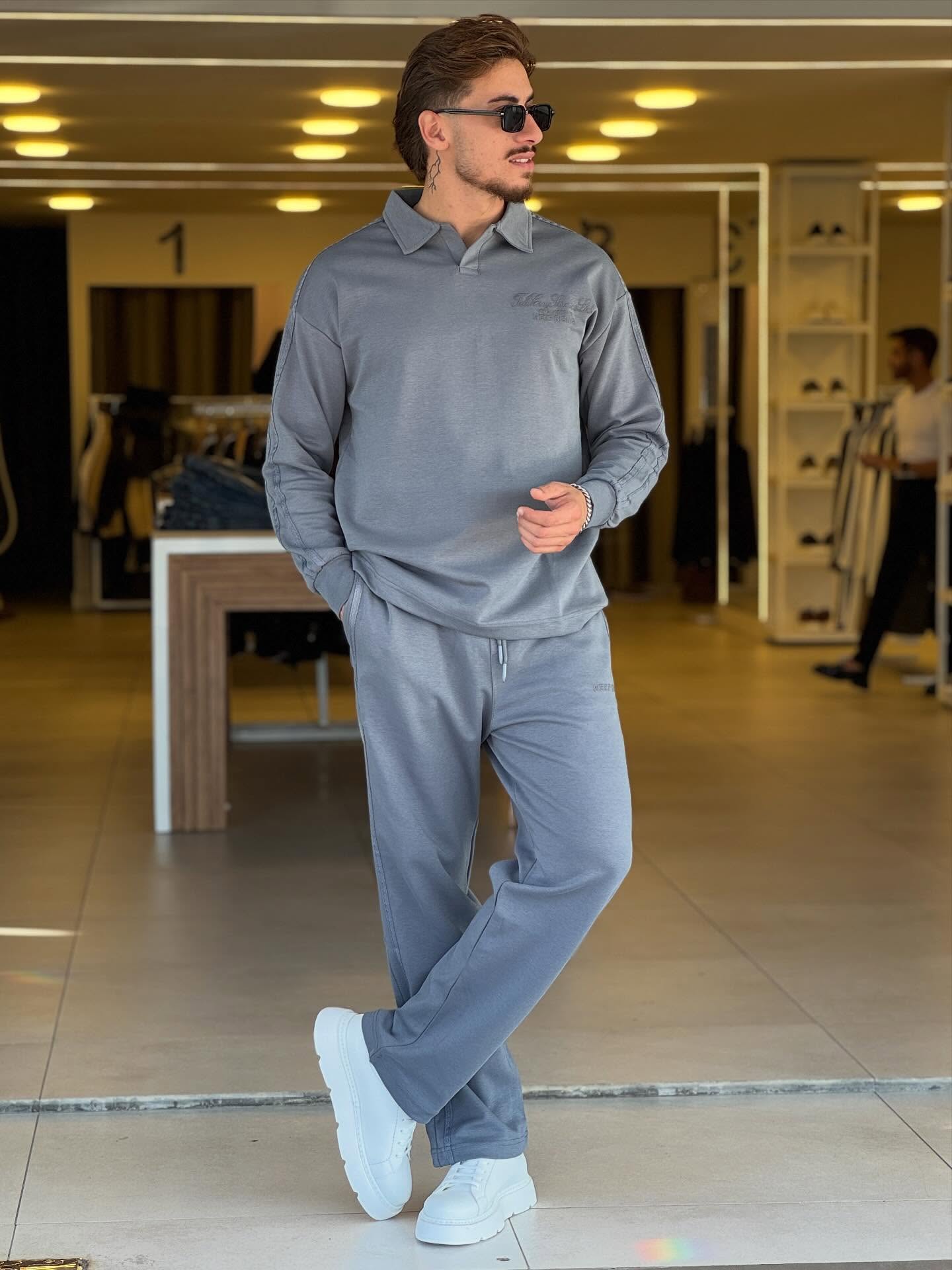 Grey Polo Set