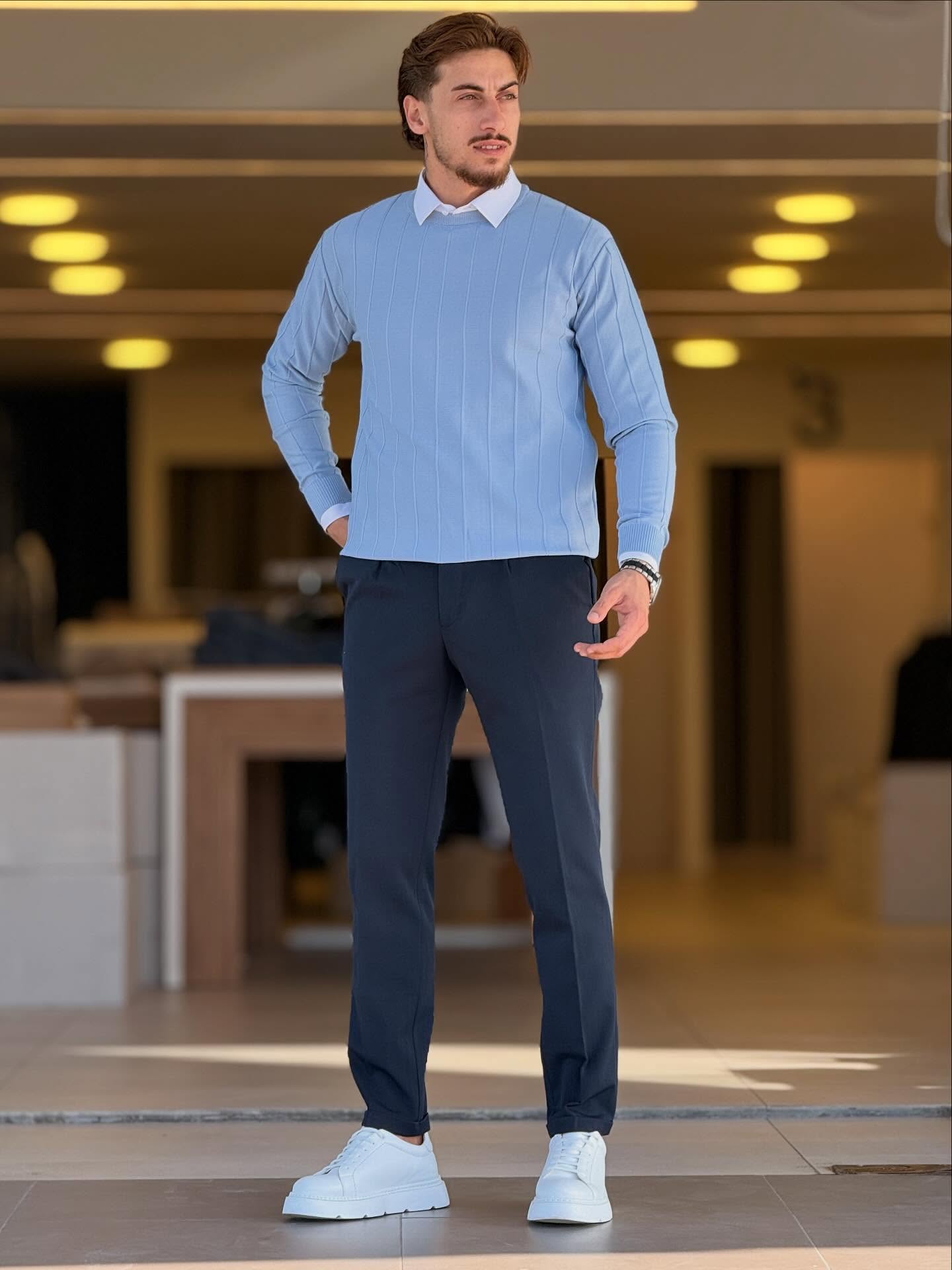 Baby Blue Casual Top