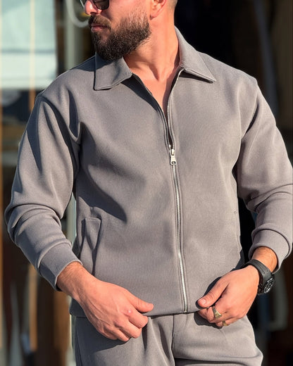 Grey Full Zip Set