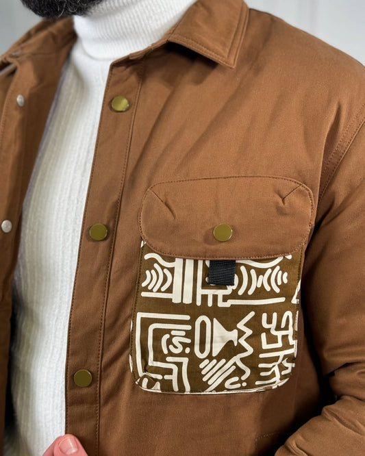 Patterned Jacket in Brown