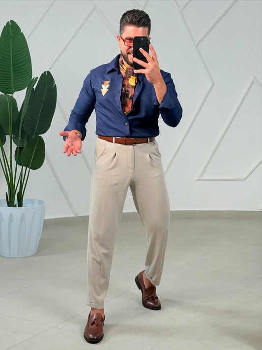 Navy Blue Casual Shirt