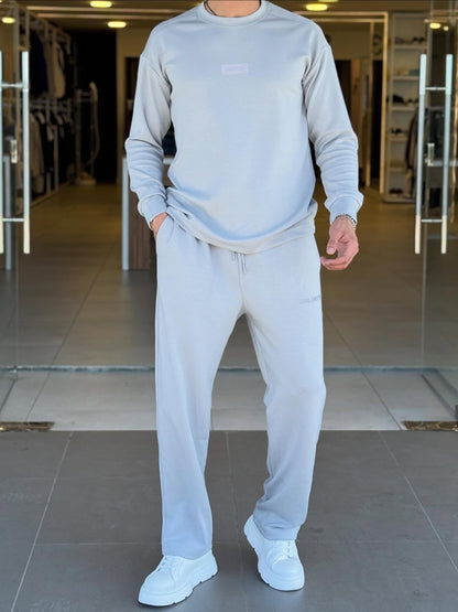 Grey Rounded Neck Set