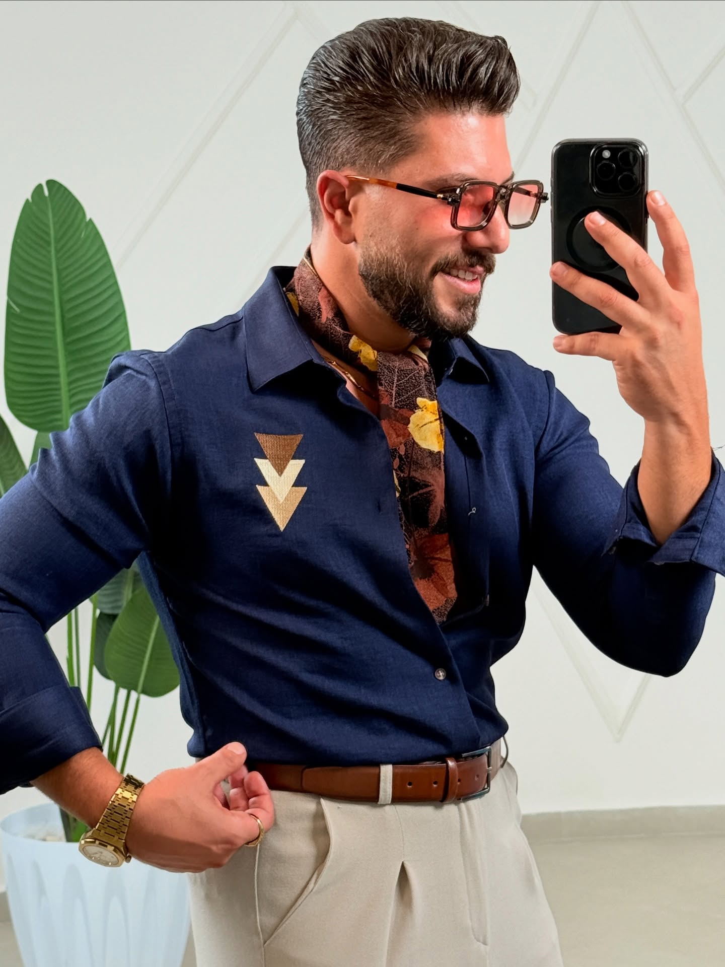 Navy Blue Casual Shirt