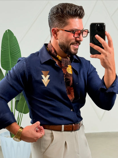 Navy Blue Casual Shirt