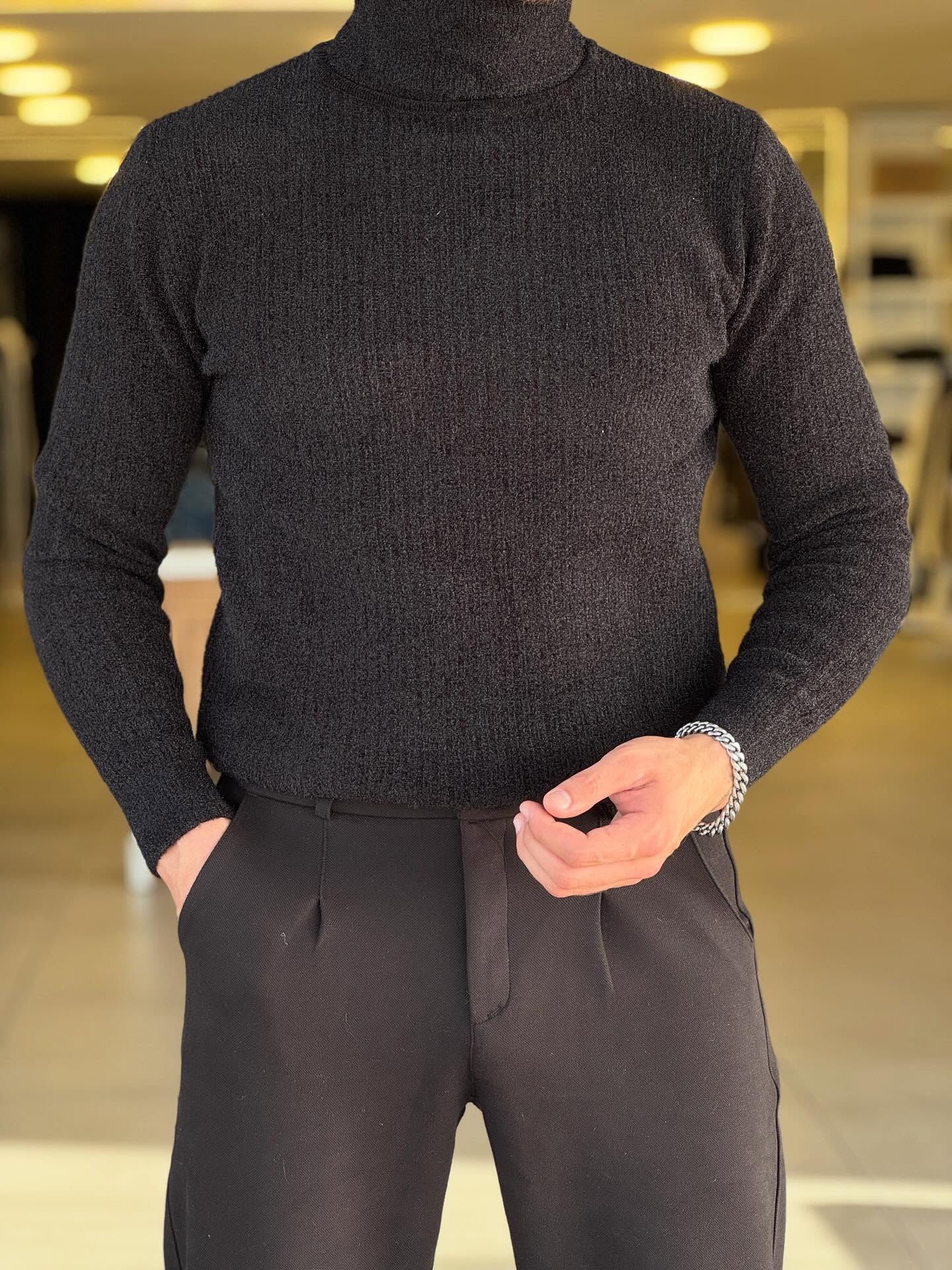 Black High Neck Top
