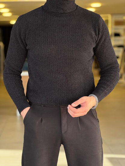 Black High Neck Top