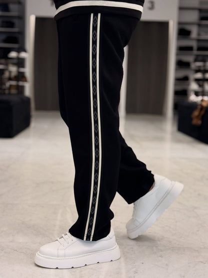 Black/White Patterned Sleeve Set