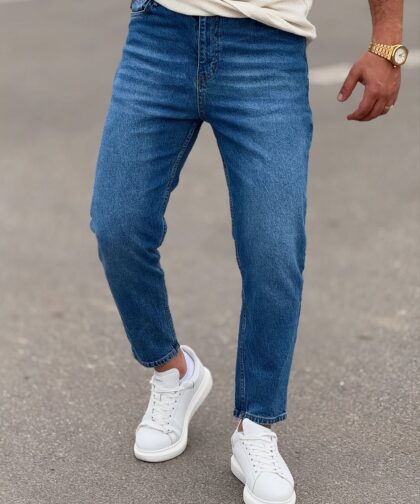Navy Blue Boyfriend Jeans