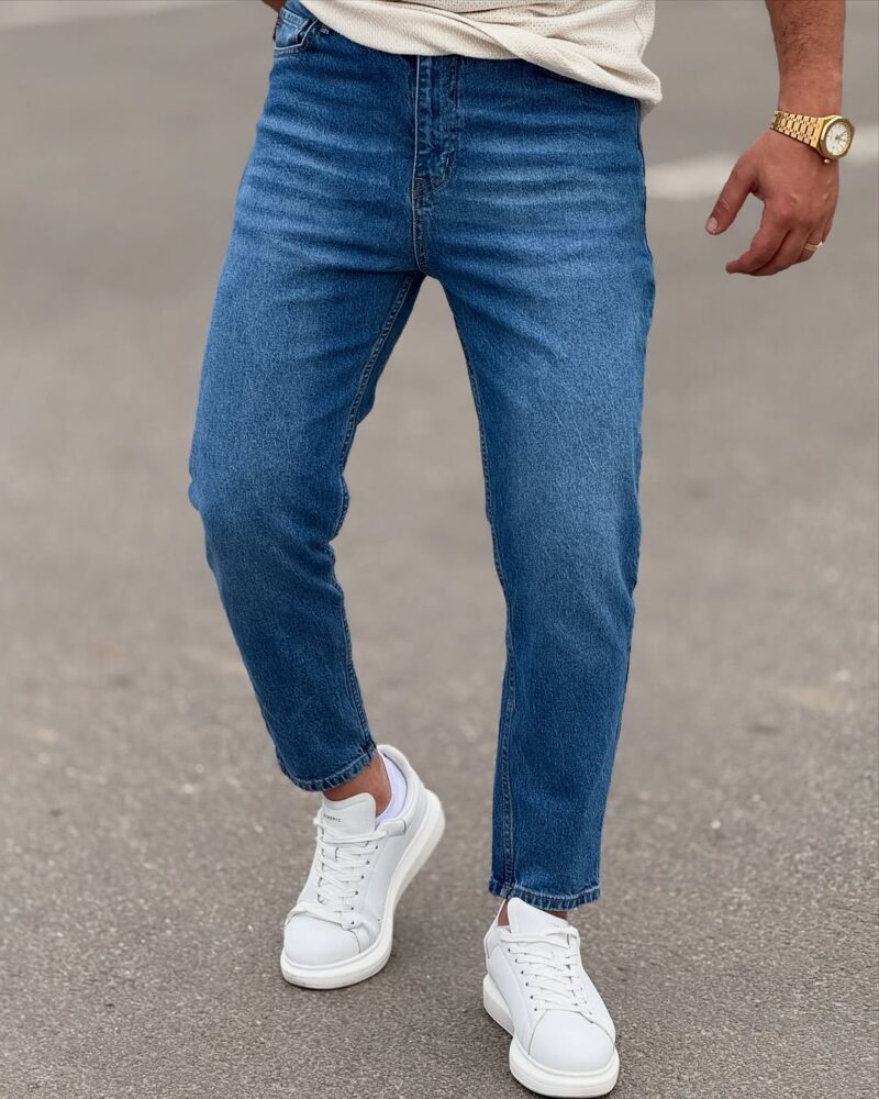 Navy Blue Boyfriend Jeans