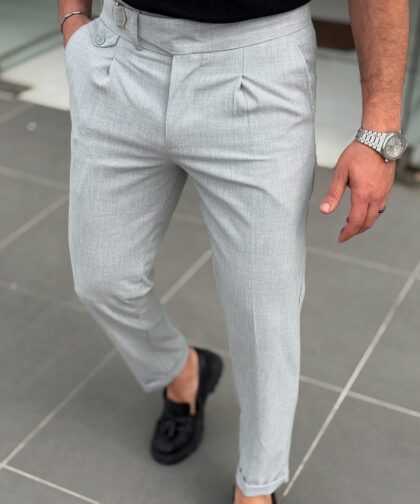 Gray High-waist pants