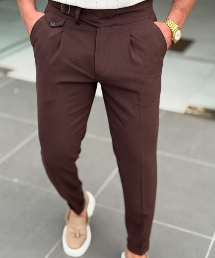 Brown High-waist pants