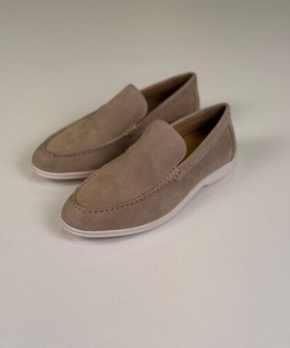 Beige/White Loafers Chamois